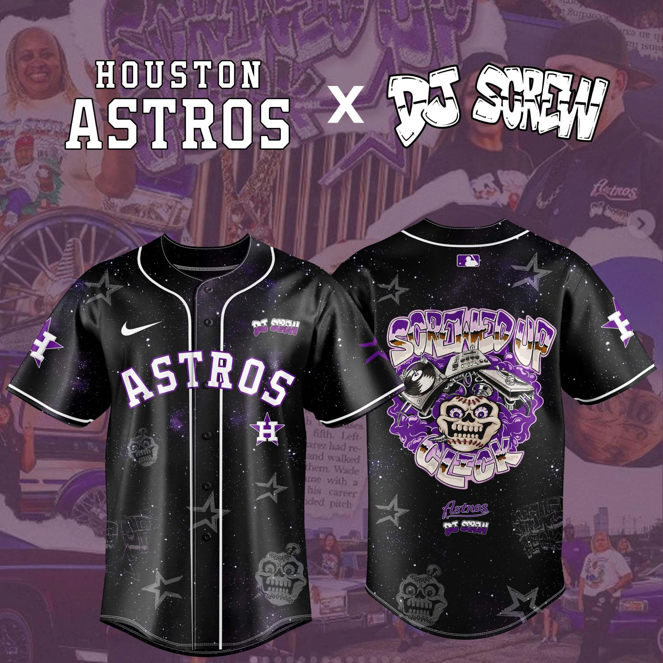 Houston Astros X Dj Screw 2026 Official Fan Jersey Collection