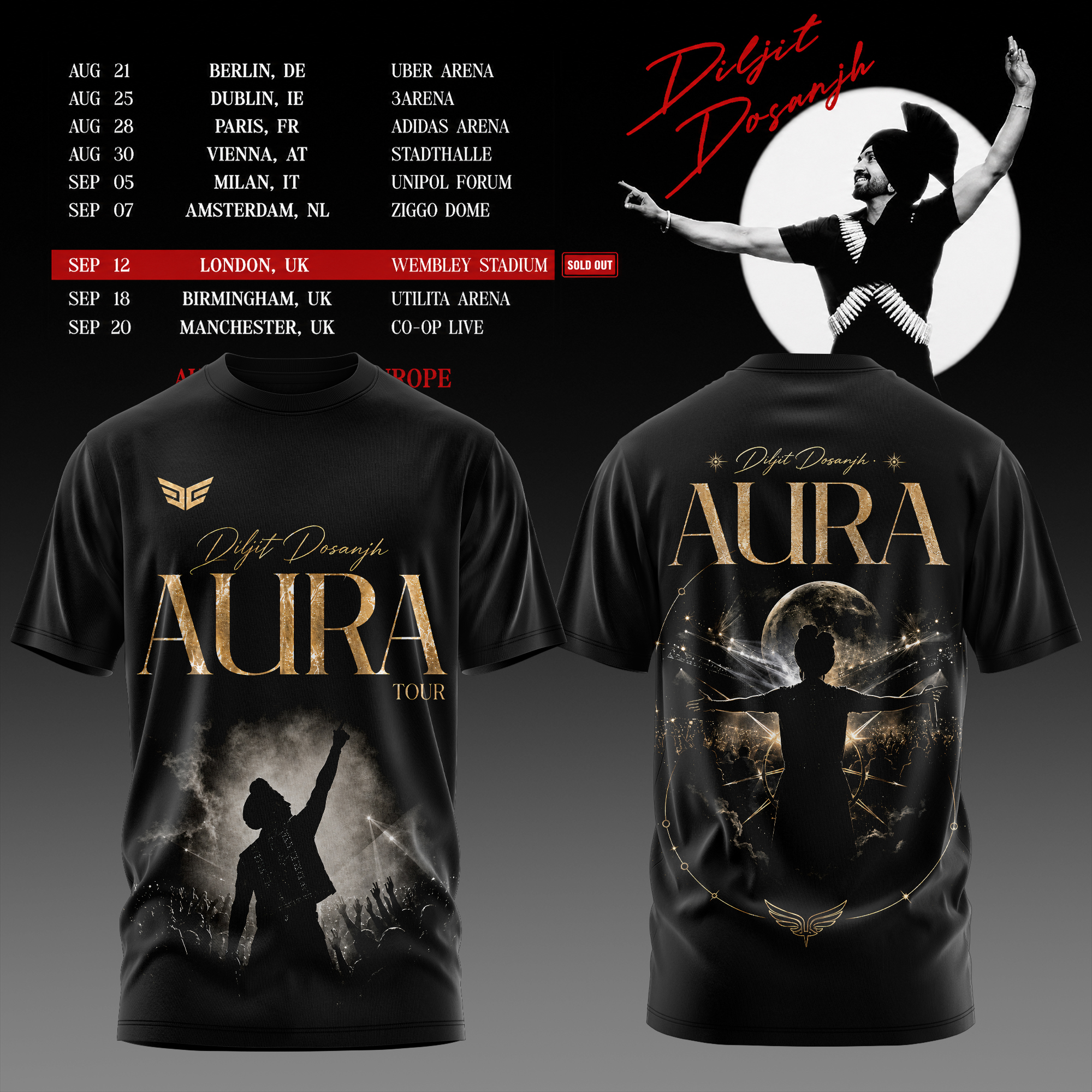 Aura World Tour 2026 Graphic Tour T-Shirt