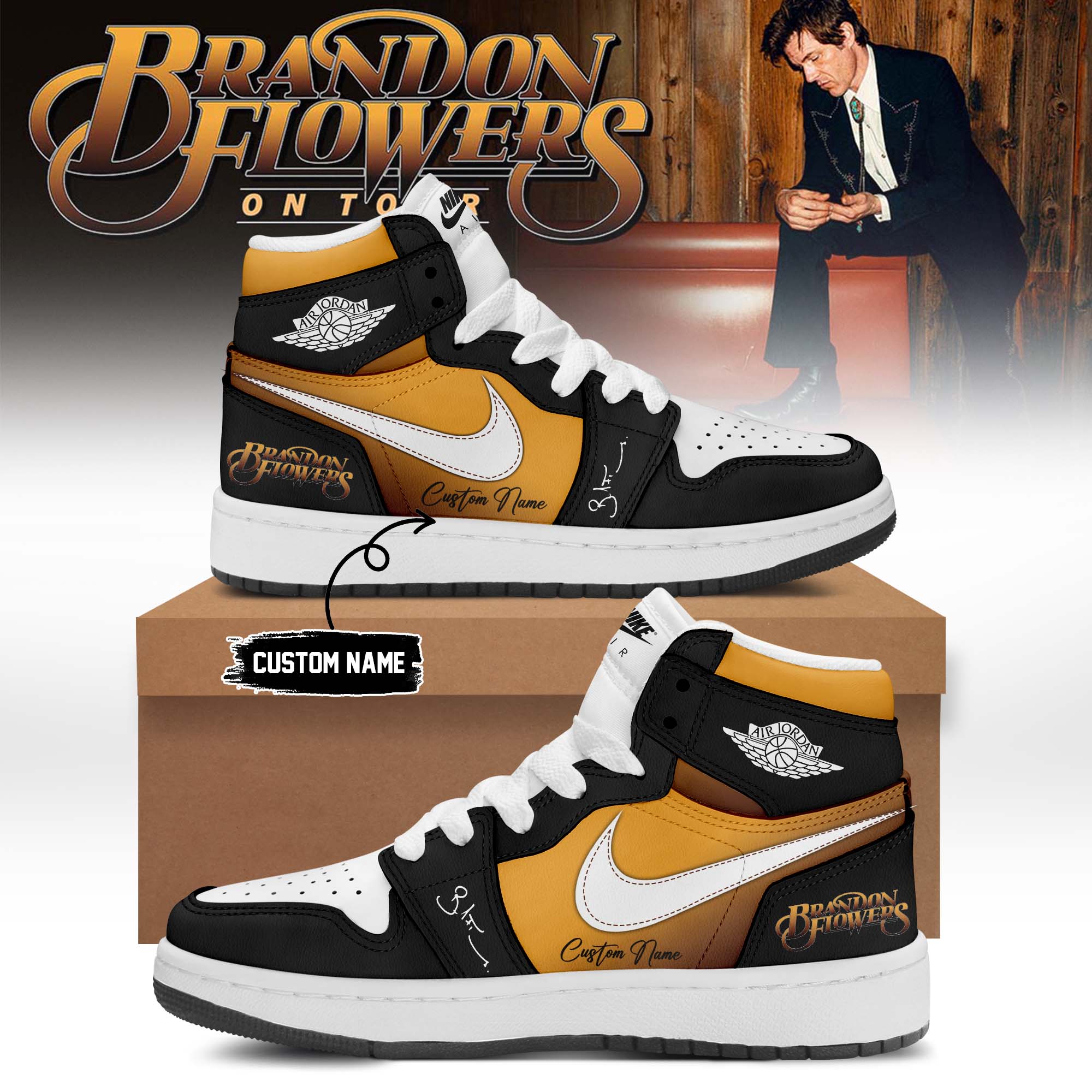 Brandon Flowers On Tour 2026 Collector Fan Sneakers Limited Edition Merchandise