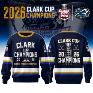 Sioux Falls Stampede 2026 Clark Cup Champions Limited Edition Sweatshirt