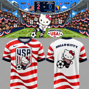 Usmnt 2026 Edition Soccer Shirt Hello Kitty Usa Soccer Fan 3D All Over Print T-Shirt