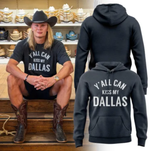Yall Can Kiss My Dallas Hoodie Funny Cowboy Western Hoodie Country Music Hoodie Texas Cowboy Sweatshirt Western Graphic Hoodie Gift For Cowboy Fans