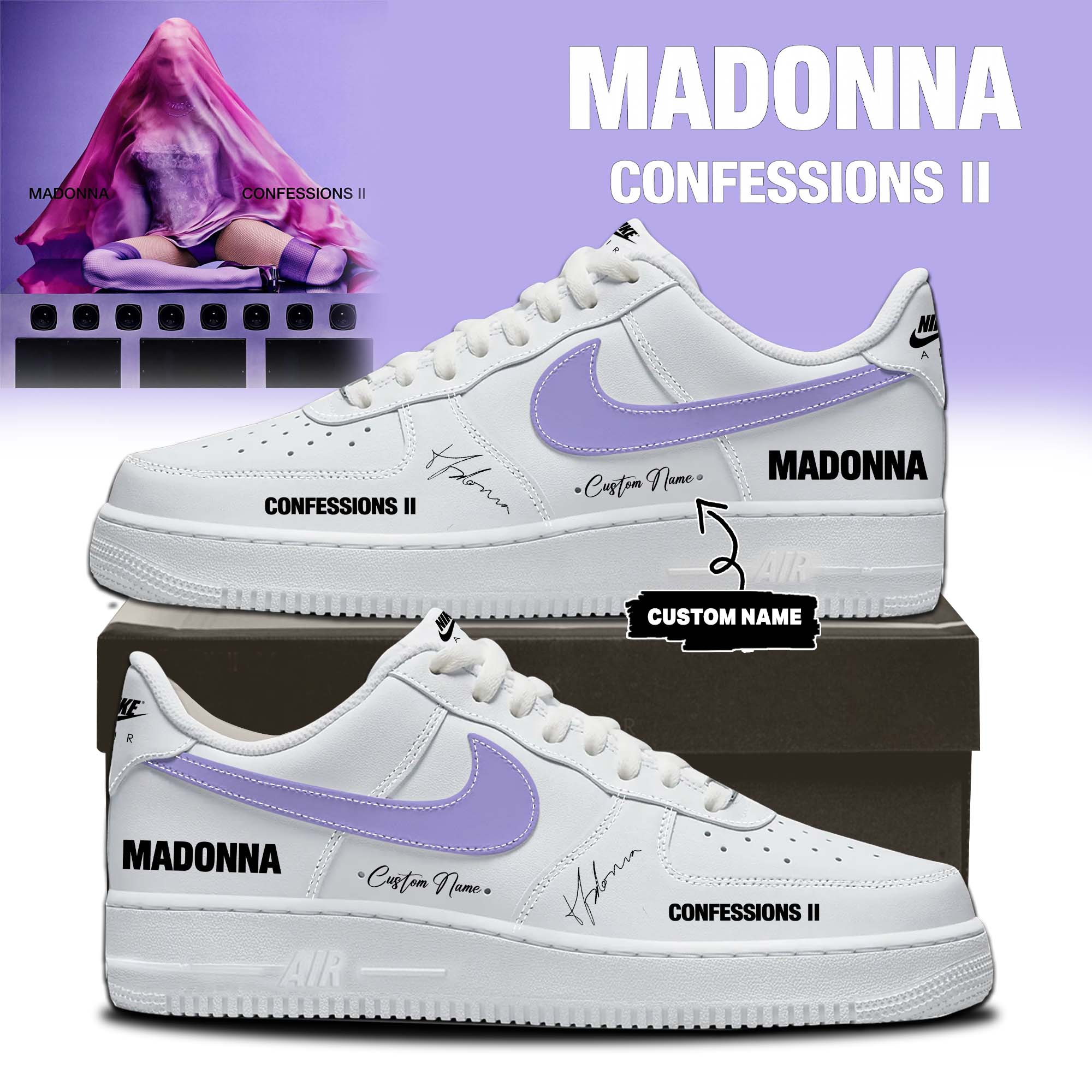 Madonna Confessions Ii Album Collector Signature Sneakers