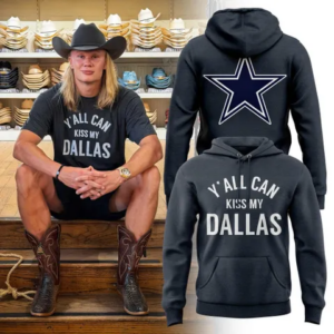 Yall Can Kiss My Dallas Hoodie Funny Cowboy Western Hoodie Dallas Football Fan Hoodie Texas Country Graphic Hoodie Gift For Cowboys Fans