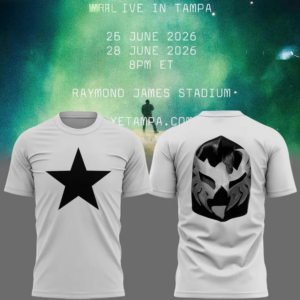 Kanye West Ye Live Concert Tour 2026 Raymond James Stadium Mask White T-Shirt Edition