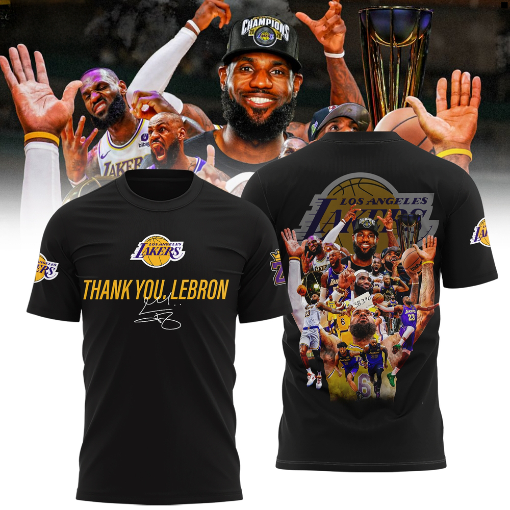 Los Angeles Lakers Thank You Lebron James Graphic Premium T-Shirt