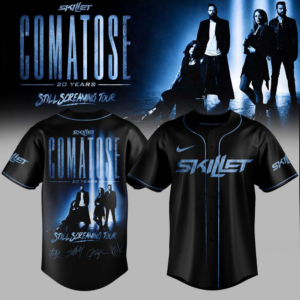 Skillet Comatose 20 Years Still Screaming Tour Baseball Jersey Fan Edition