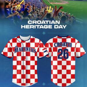 Seattle Mariners Croatian Heritage Day Baseball 2026 Jersey