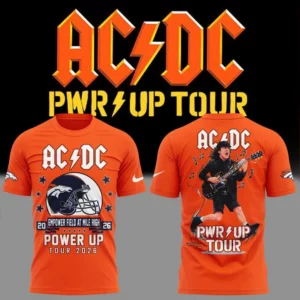 2026 Acdc X Denver Broncos Power Up Tour Limited Edition T-Shirt