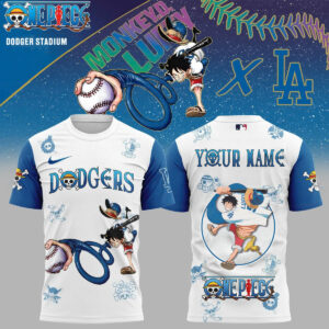Los Angeles Dodgers One Piece Night Custom Name Fan T-Shirt