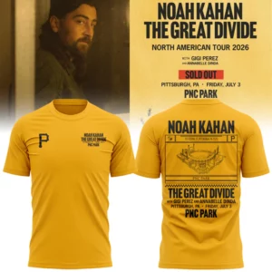 Pittsburgh Pirates X Noah Kahan 2026 Yellow Graphic T-Shirt Collector Edition