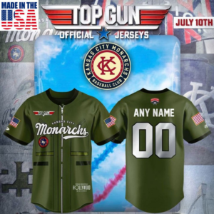 Kansas City Monarchs Top Gun Night 2026 Baseball Jersey Gift For Fans