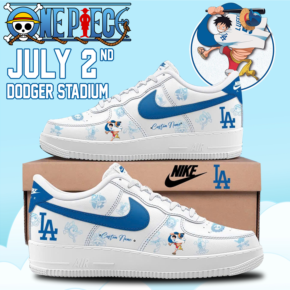 Los Angeles Dodgers One Piece Night 2026 Limited Edition Sneakers Fan Collection