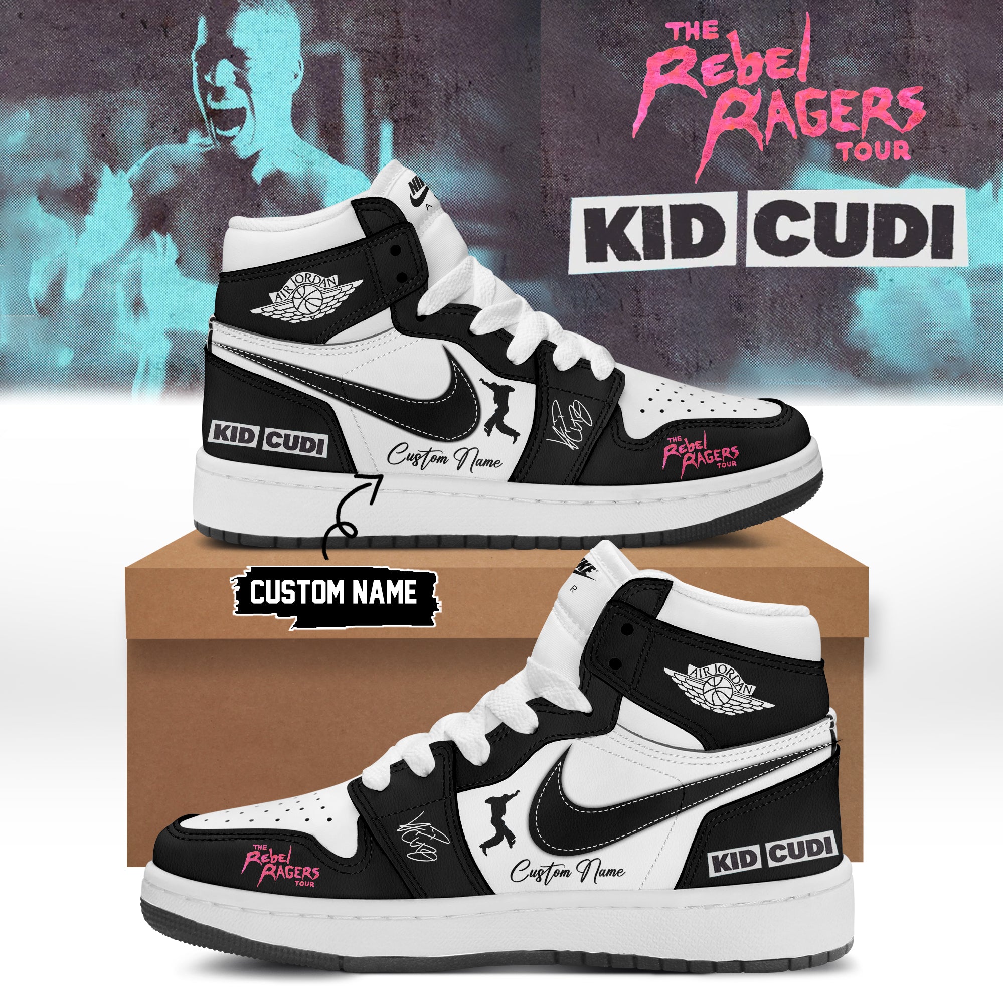 Kid Cudi The Rebel Ragers Tour 2026 Concert Fan Sneakers