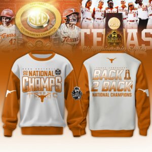 Texas Longhorns Softball 2026 Womens College World Series Champions Sweatshirt