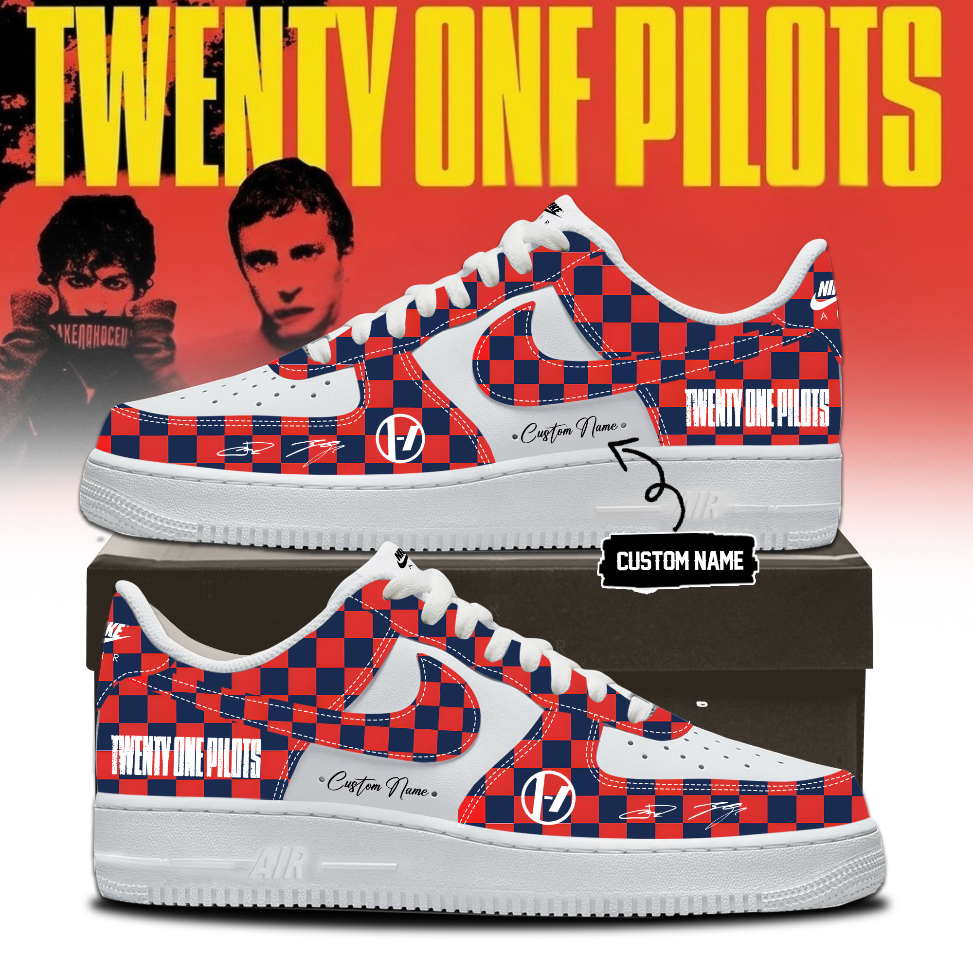 Twenty One Pilots 2026 Shows Limited Edition Signature Sneakers Music Lover Gift