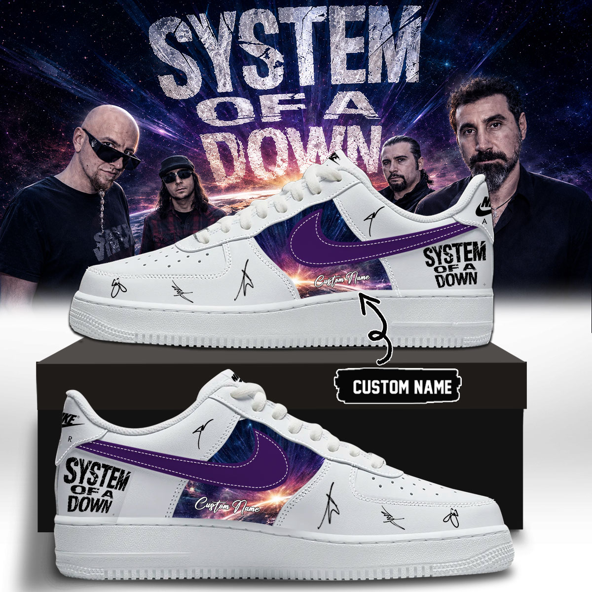 System Of A Down Europe Uk Stadium Tour 2026 Collector Edition Signature Sneakers