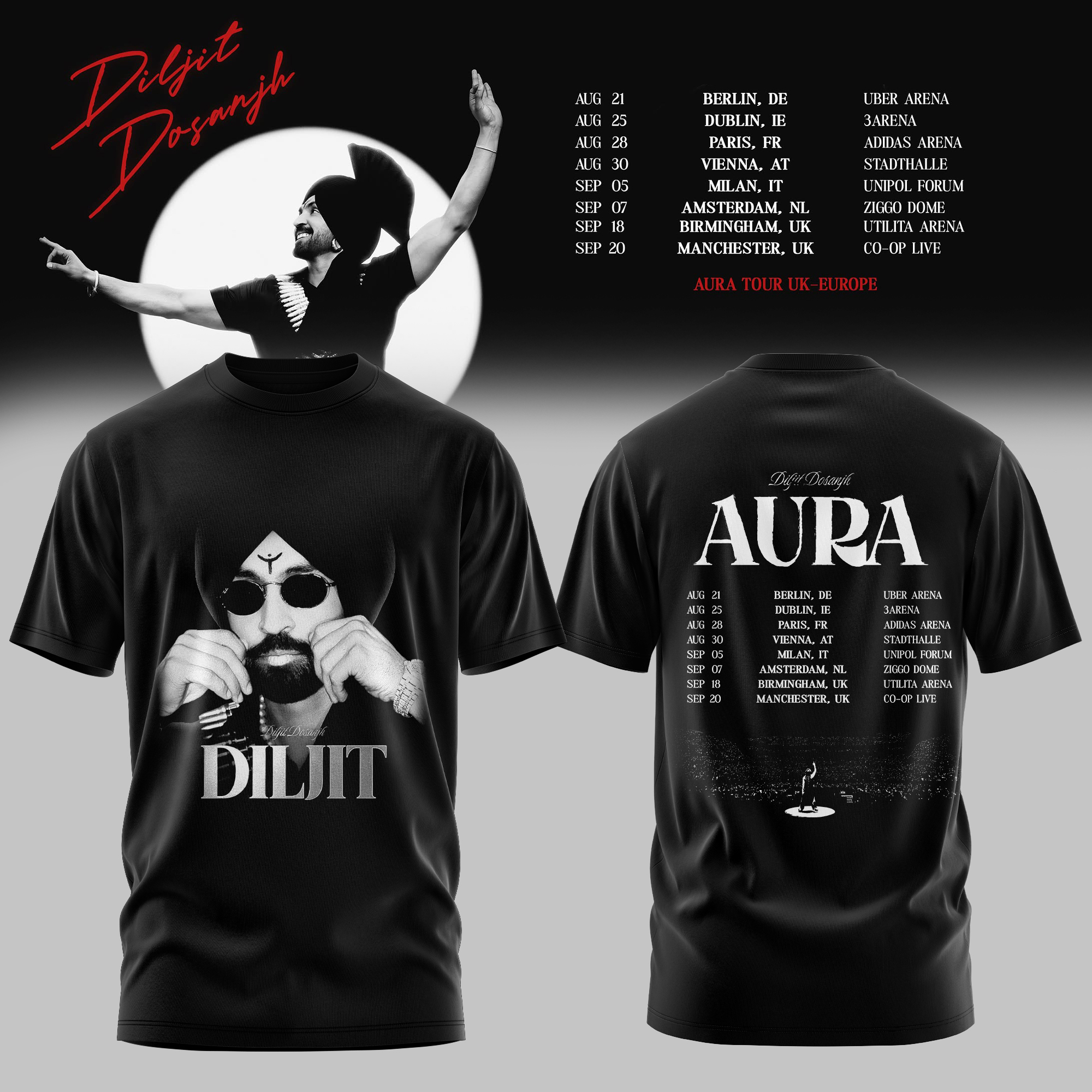 Aura World Tour 2026 Europe Uk Official Tour Collection T-Shirt