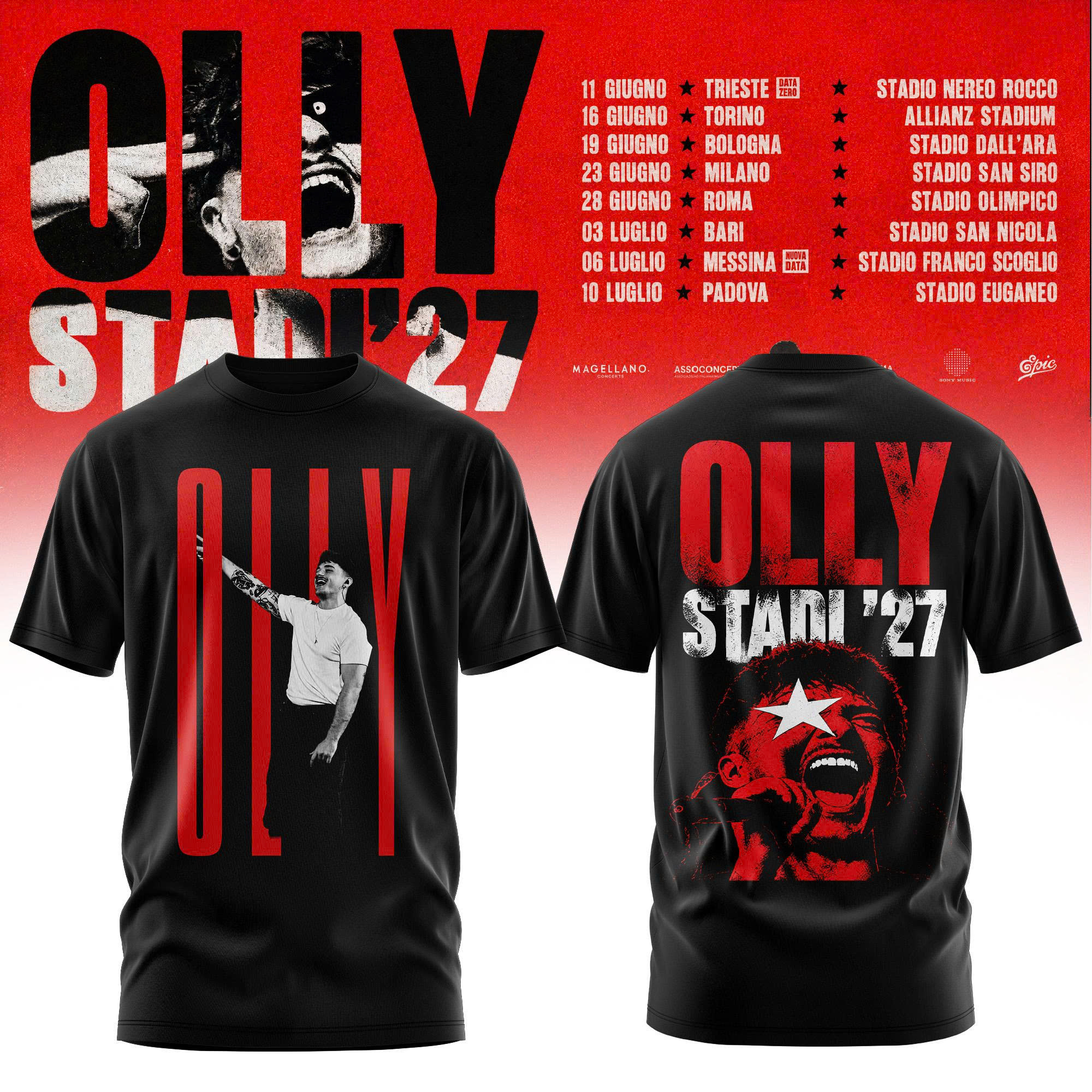 Olly Stadi 2027 Tour Limited Edition T-Shirt