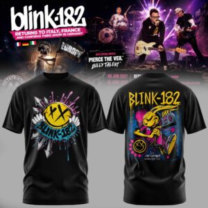 Blink182 Europe Tour Retro Concert T-Shirt