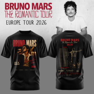Bruno Mars Romantic Tour Graphic T-Shirt
