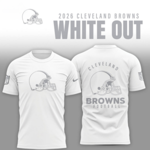 Cleveland Browns White Out 2026 Graphic T-Shirt