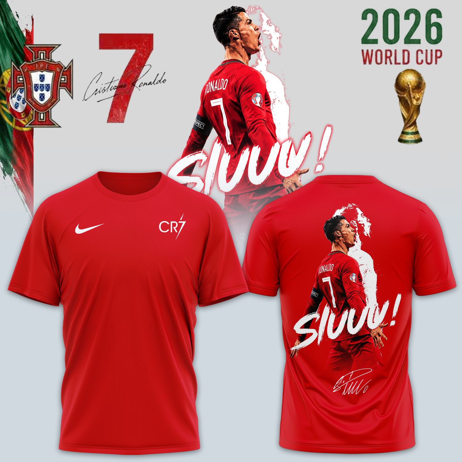 Cr7 Limited Edition Football Graphic T-Shirt