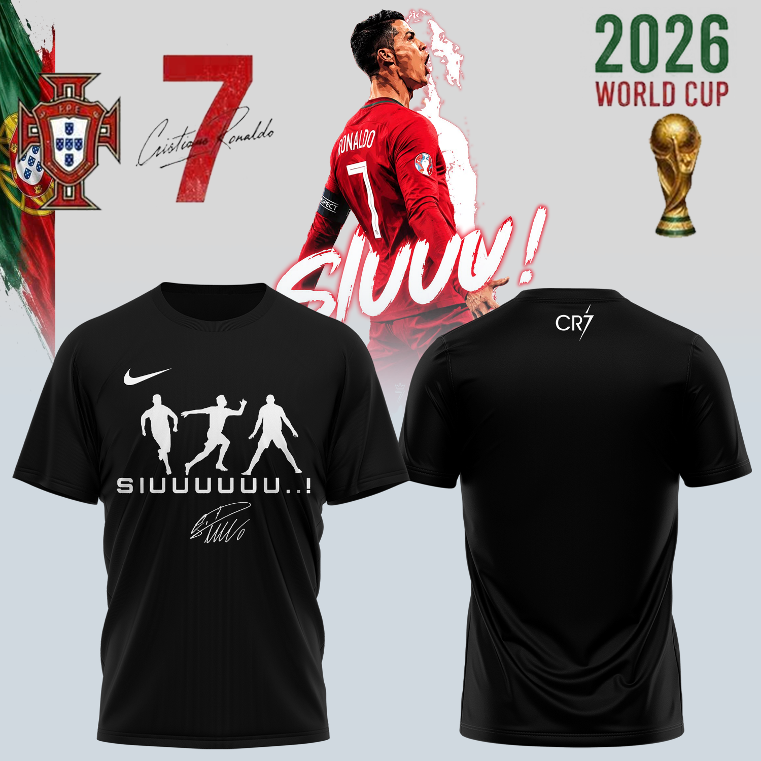 Cr7 2026 World Football Icon Graphic T-Shirt