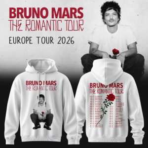Bruno Mars Romantic Tour 2026 Concert Fan Hoodie