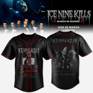 Ice Nine Kills 2027 March In Silence Tour Baseball Jersey Horrorwood The Silver Scream Fan Gift Button Up Jersey