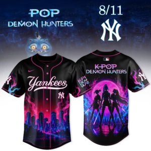 New York Yankees Kpop Demon Hunters Night Collector Baseball Jersey