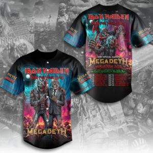 Iron Maiden X Megadeth 2026 Tour Collector Baseball Jersey