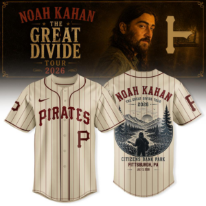 Noah Kahan Pittsburgh Pirates The Great Divide Tour 2026 Baseball Jersey