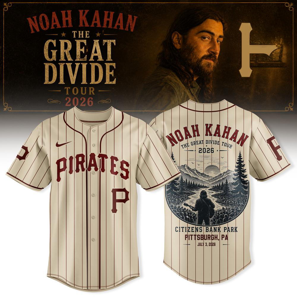 Noah Kahan Pittsburgh Pirates The Great Divide Tour 2026 Baseball Jersey