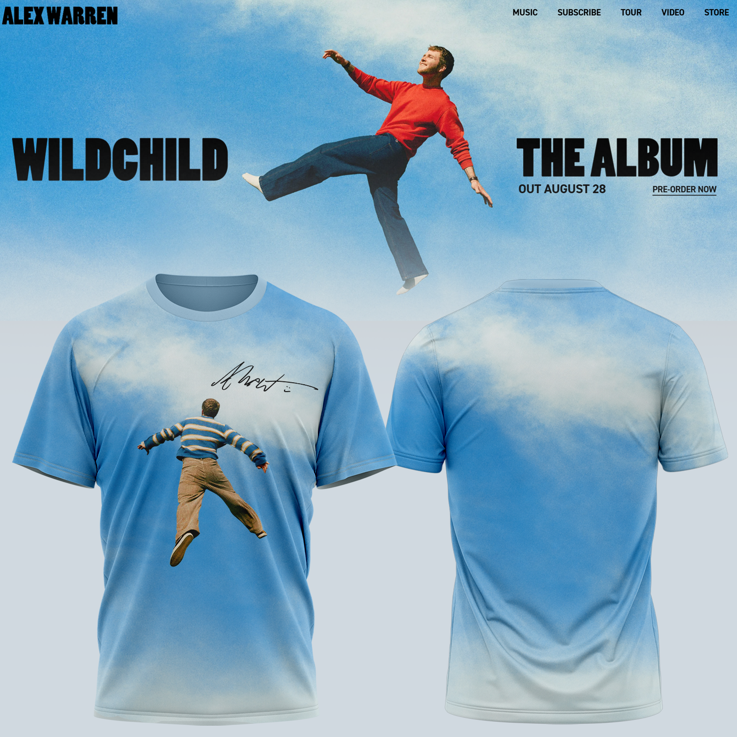 Alex Warren Little Orphan Alex Tour Graphic T-Shirt