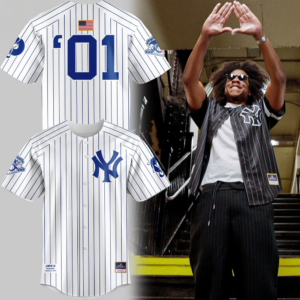 Jayz X Yankees White Baseball Jersey