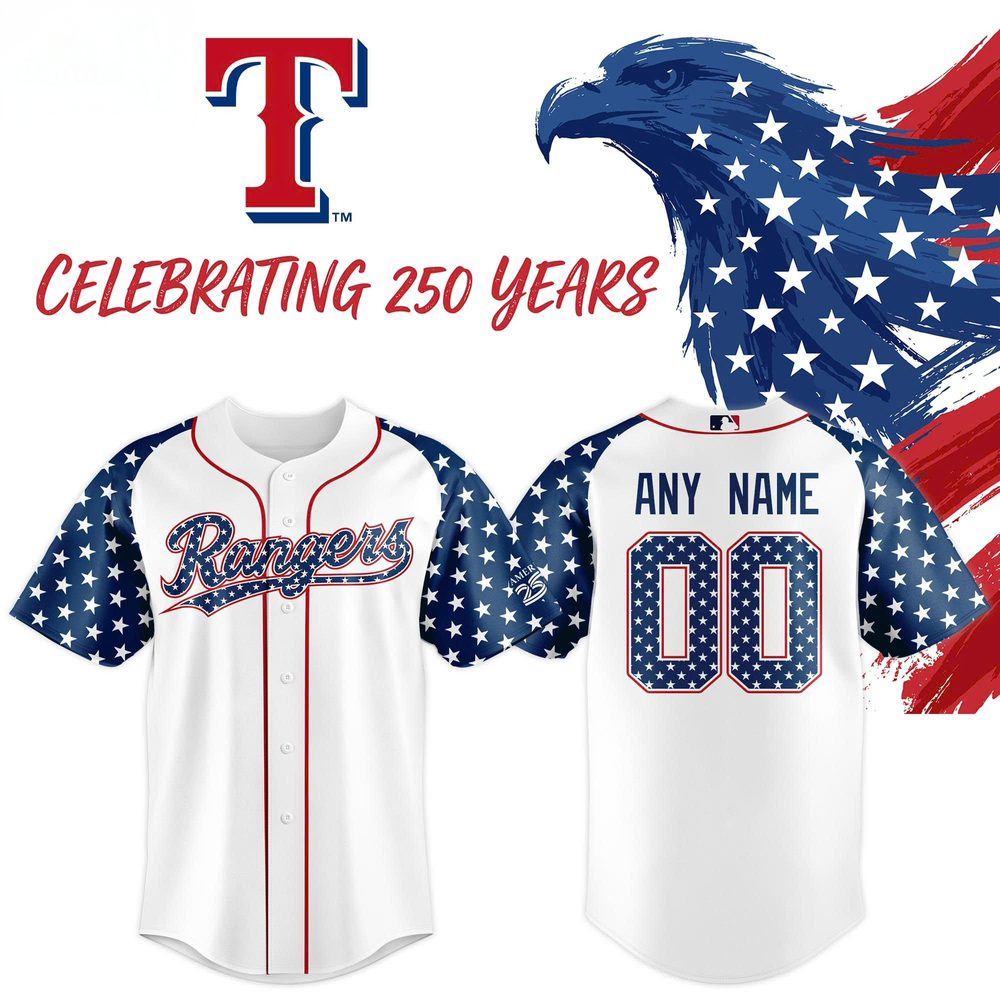 Texas Rangers America 250Th Anniversary Baseball Jersey