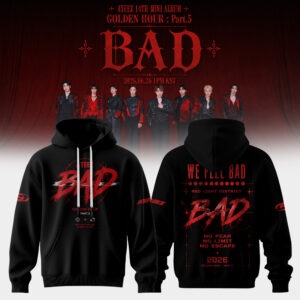 Ateez Crimson Chaos Concert Collection Hoodie