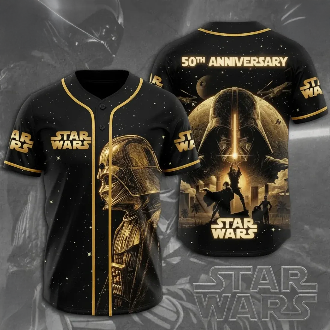 Star Wars Darth Vader 50Th Anniversary Baseball Jersey