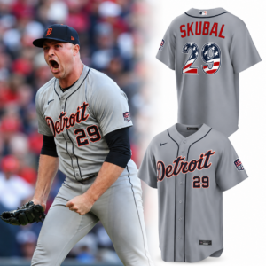 Detroit Tigers Skubal #29 Baseball Jersey Custom Name Baseball Fan Jersey Detroit Baseball Replica Jersey Gift