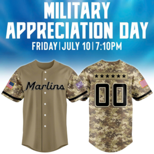 Miami Marlins Military Appreciation Night Baseball Jersey