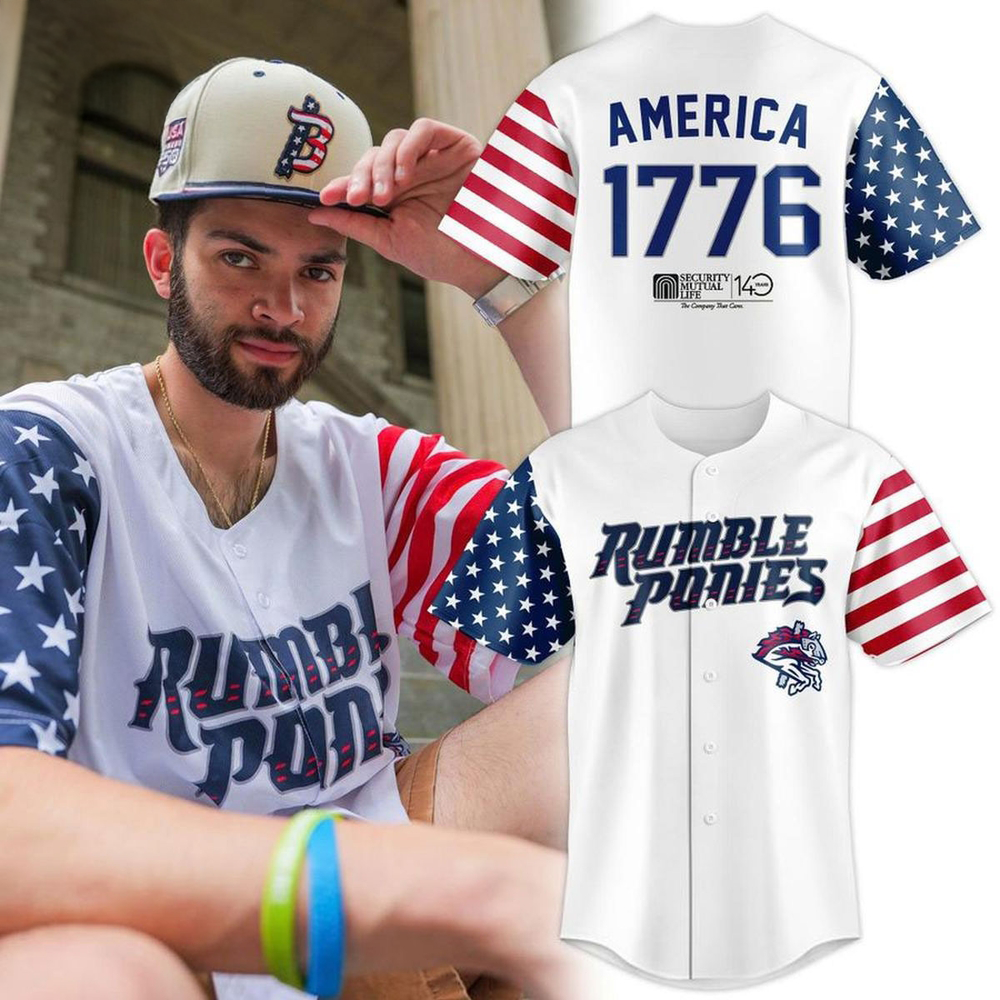 Binghamton Rumble Ponies America 250Th Baseball Jersey