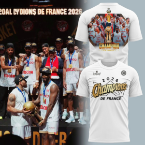 As Monaco Basket 2026 Champions Graphic T-Shirt