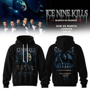Ice Nine Kills 2027 March In Silence Tour Baseball Hoodiehorror Mask Concert Merch Button Up Fan Gift