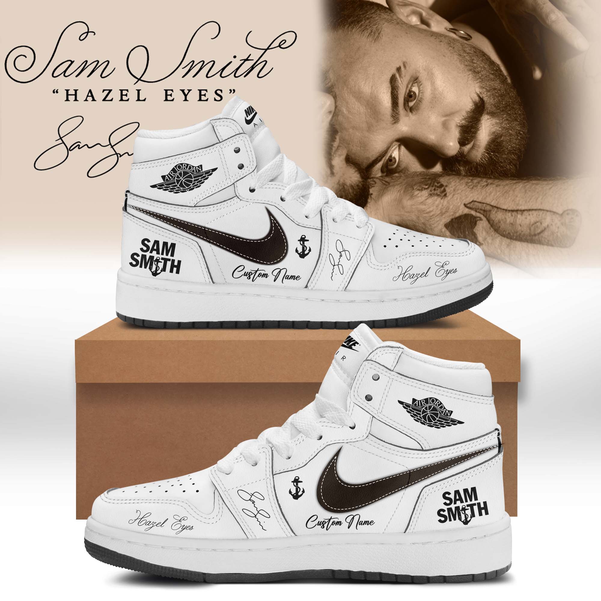 Sam Smith Hazel Eyes Album 2026 Signature Low Top Sneakers