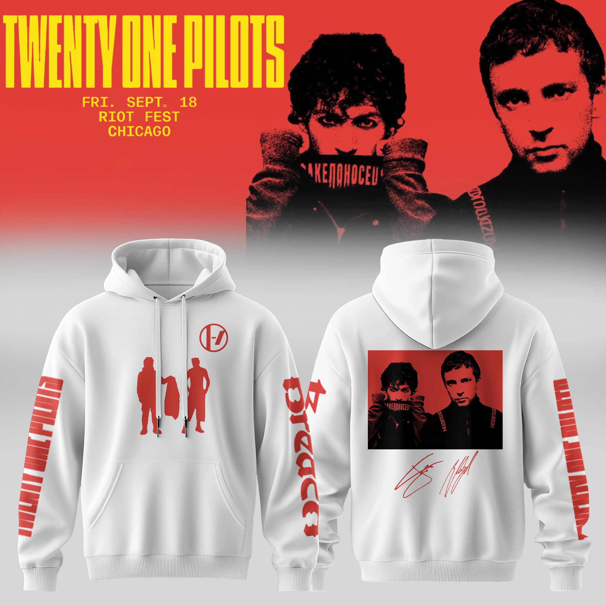 Twenty One Pilots 2026 Shows Concert Fan Hoodie