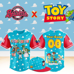 Birmingham Barons X Toy Story Night Woody Buzz Lightyear Baseball Jersey