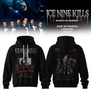Ice Nine Kills 2027 March In Silence Tour Baseball Hoodiehorrorwood The Silver Scream Fan Gift Button Up Jersey