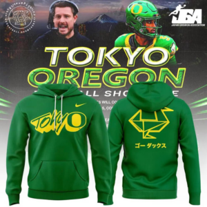 Oregon Ducks Tokyo Football Pullover Hoodie