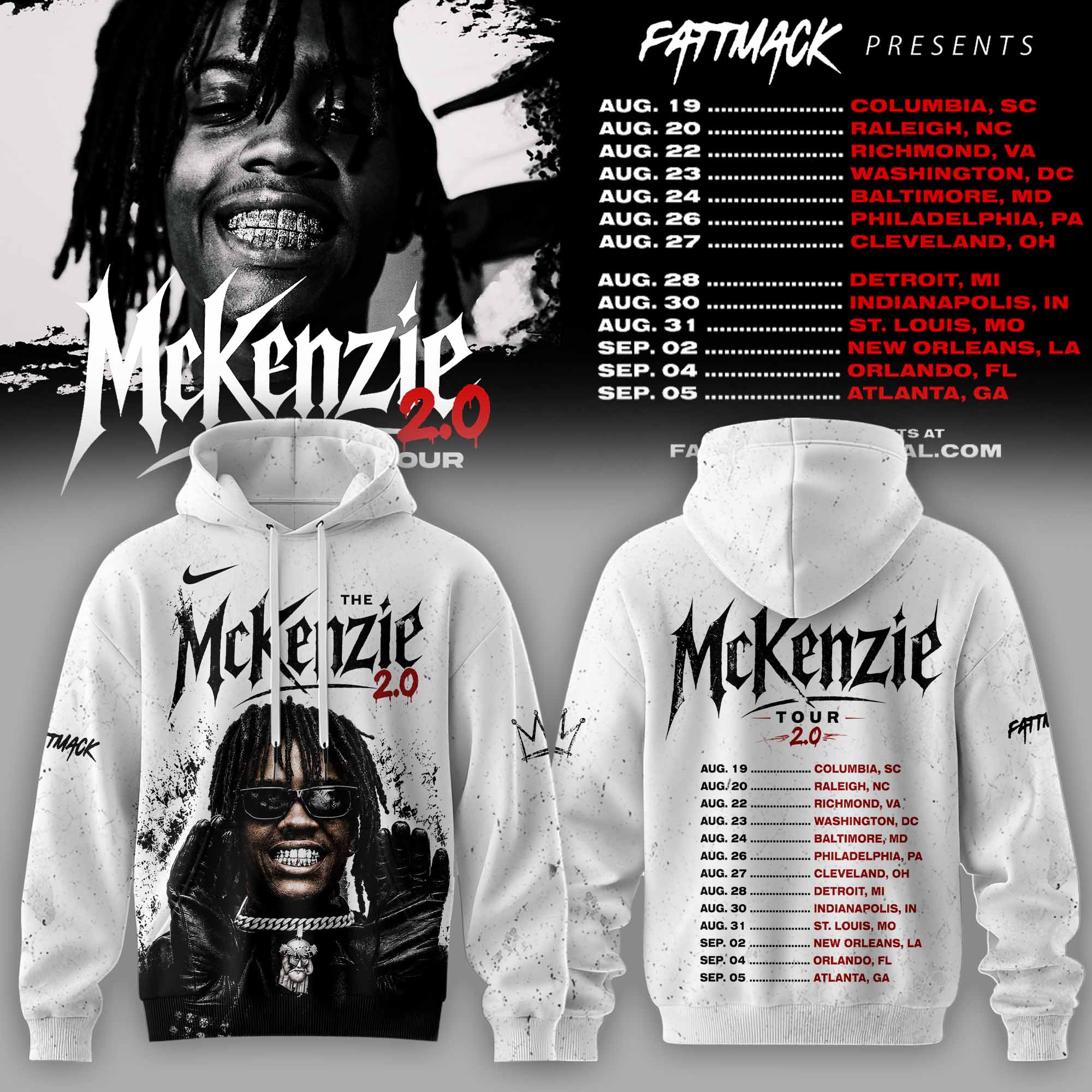 Mckenzie 2.0 No Mercy Tour Live Concert Pullover Hoodie